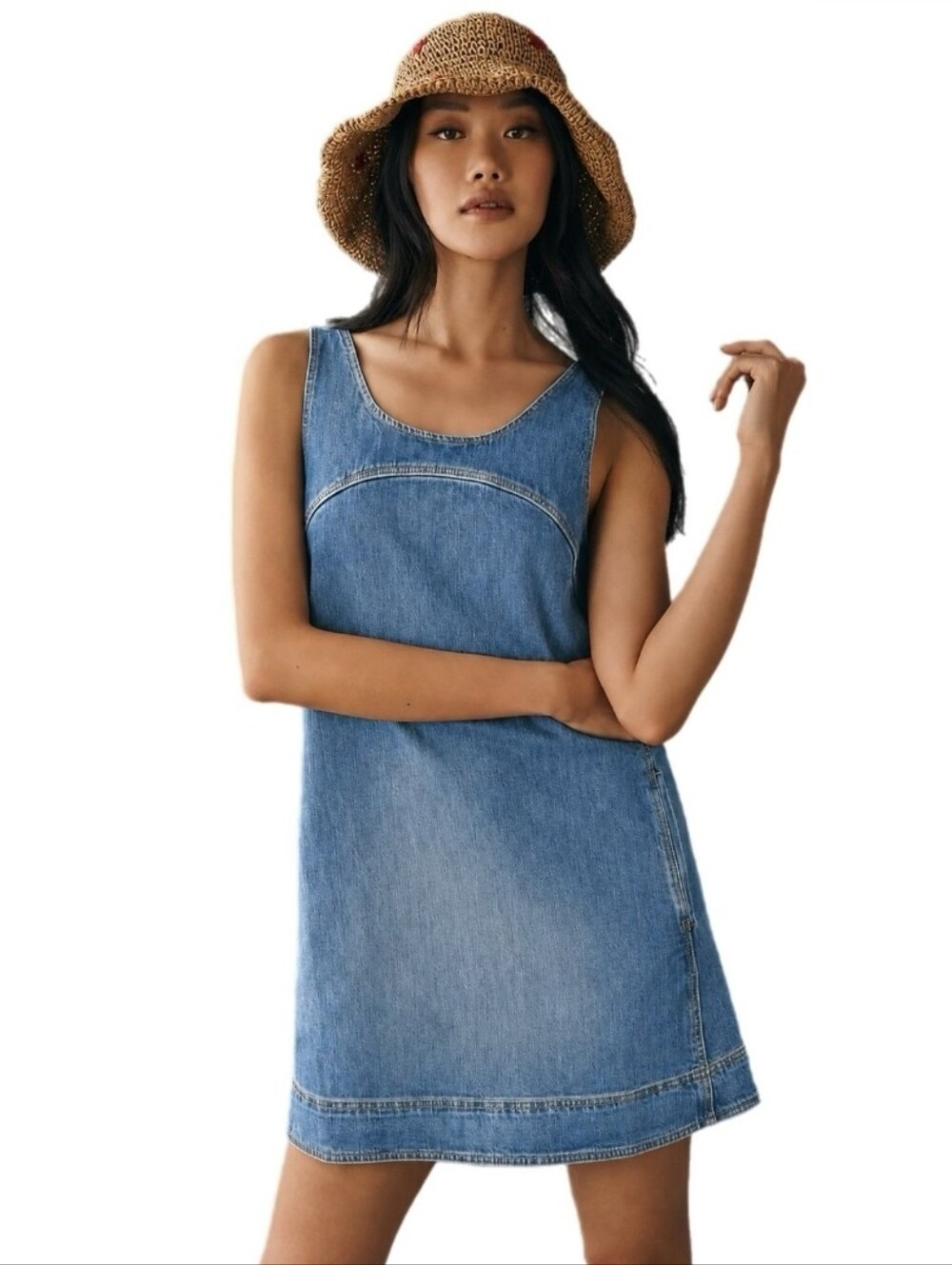 Anthropologie Pilcro Stretch Denim Mini Dress Size Small